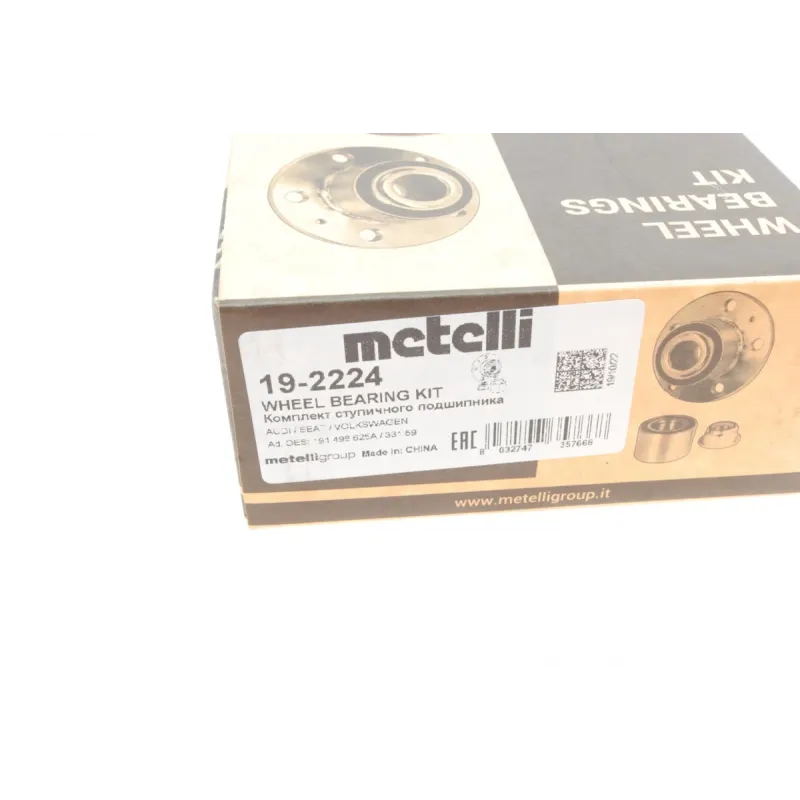 Підшипник маточини передній METELLI 19-2224 для VW Caddy II 1995-2004, Golf 1985-2002 (40x72x37 мм)