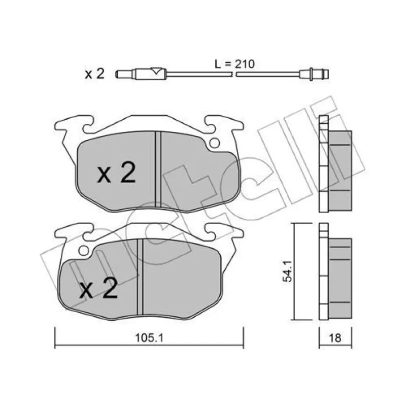 Колодки гальмівні (передні) Peugeot 106 91-04/205/305/309/405 82-98/Renault Clio 91-98 (з датчик.)