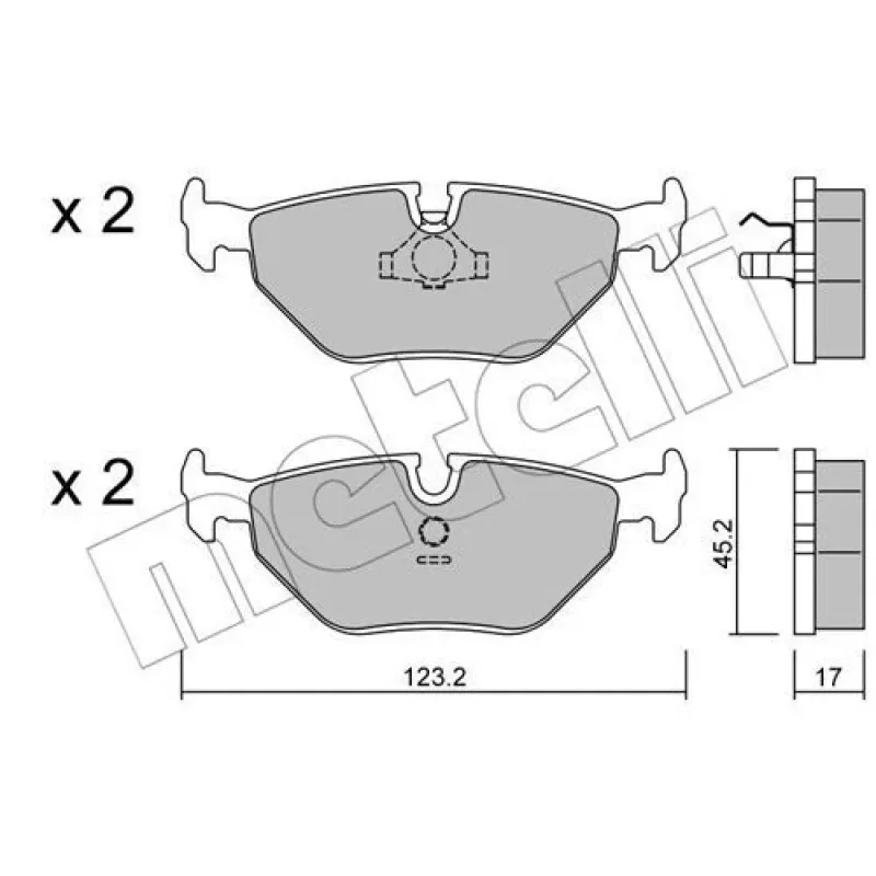 Колодки гальмівні (задні) BMW 3 (E30/E36/E46) 90-98/ 5 (E34) -97 (Teves)