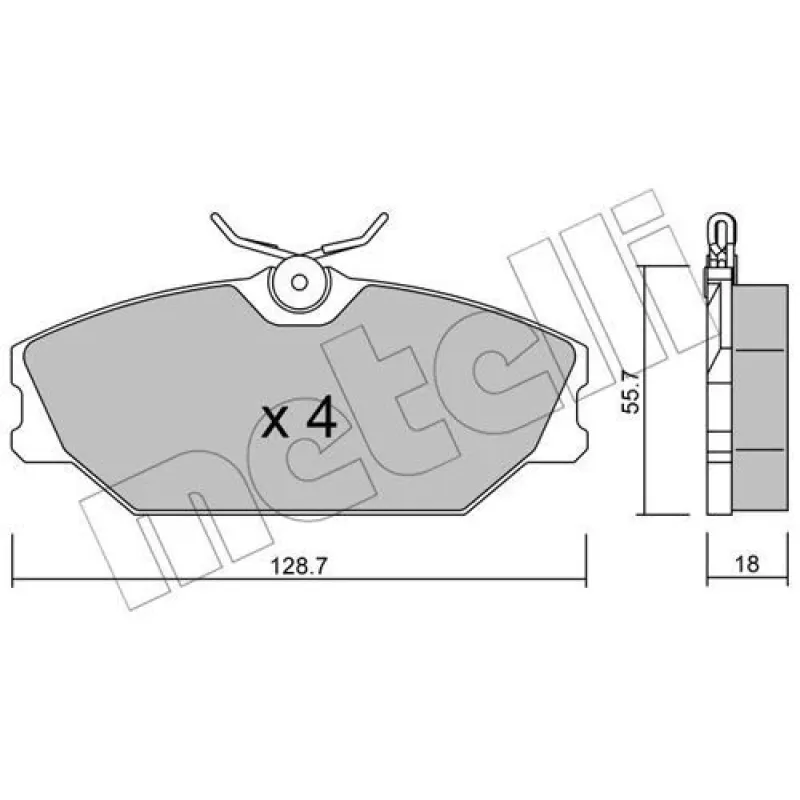 Колодки гальмівні передні METELLI 22-0142-2 для Renault Clio II, Megane, Scenic 2000-2009