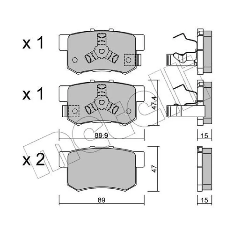 Колодки гальмівні (задні) Honda Accord VIII 08-/CR-V II 01-07/CR-V IV 12-/FR-V 04-