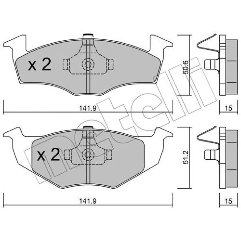 Колодки гальмівні (передні) Seat Cordoba/Ibiza II 93-02/VW Golf III 91-99/Polo 95-02