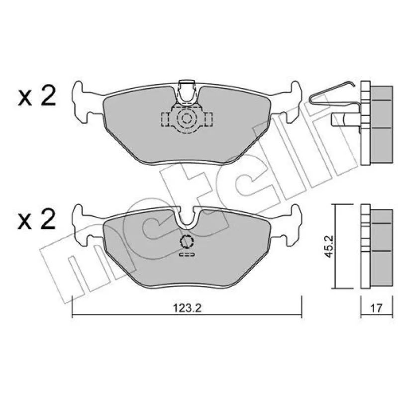 Колодки гальмівні (задні) BMW 5 (E39) 95-04