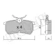 Колодки гальмівні задні METELLI 22-0317-0 для Ford Focus 1998-2004, Fiesta V 2005-2008, 87.2x42.4x15 мм