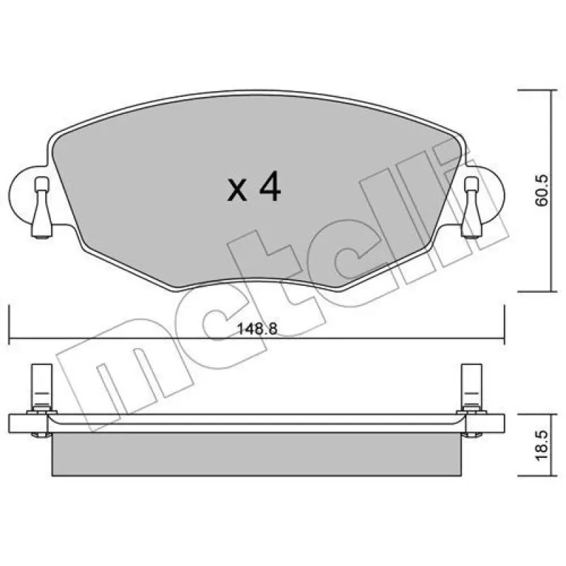Колодки гальмівні (передні) Ford Mondeo III 00-07/Jaguar X-Type 01-09
