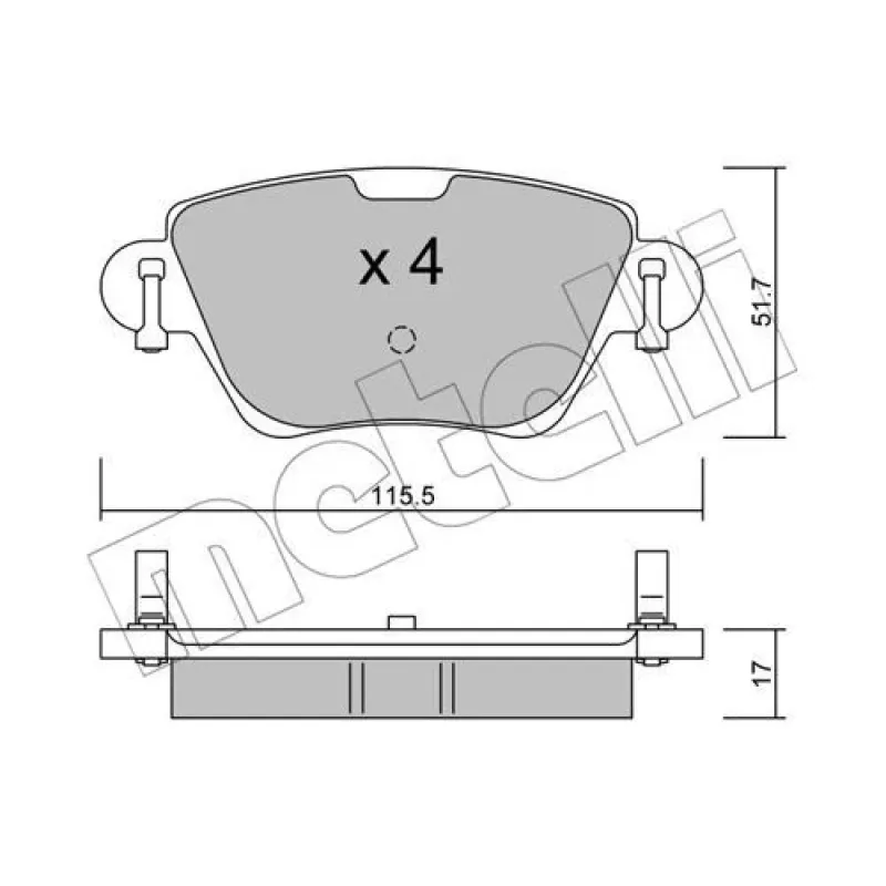 Колодки гальмівні (задні) Renault Kangoo 01-/Nissan Kubistar 03-09