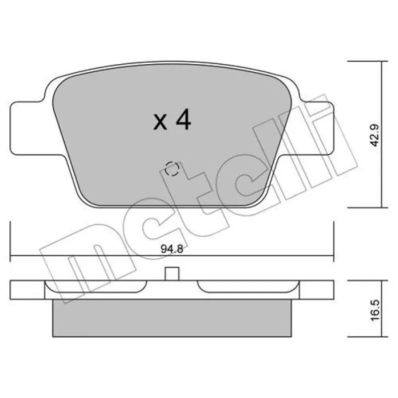 Колодки гальмівні (задні) Fiat Bravo II 07-14/Stilo 01-08/Linea 07-/Multipla 99-10/Lancia Delta 08-