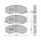 Колодки гальмівні передні METELLI 22-0364-0 для Hyundai Santa Fe, Trajet, SsangYong Actyon, Kyron, Rexton 149x58.1x17 мм