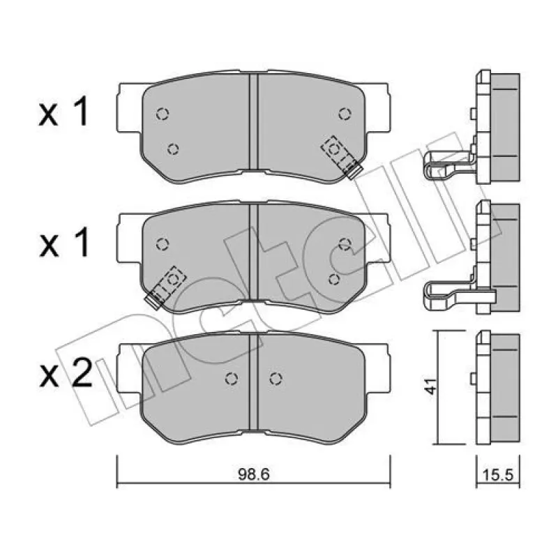 Колодки гальмівні (задні) Hyundai Tucson 04-/Santa Fe/Getz/Sonata 98-12/Kia Sportage/Carens 04-