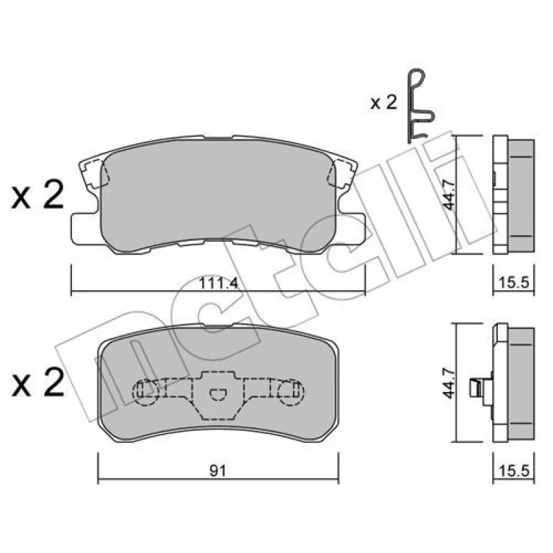 Колодки гальмівні (задні) Citroen C4/Peugeot 4008 12-/Dodge/Jeep/Mitsubishi Outlander 06-/Pajero 91