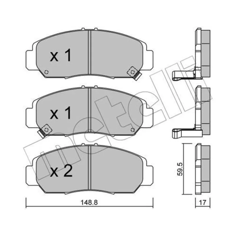 Колодки гальмівні (передні) Honda Civic VIII 06-/FR-V 04-/Accord VII 03-