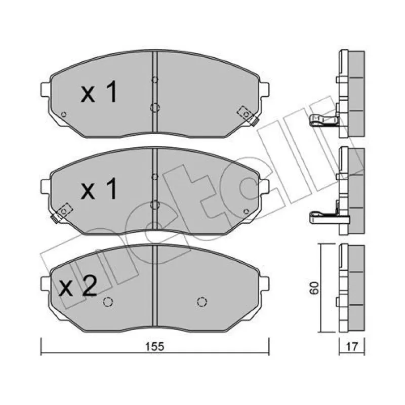 Колодки гальмівні (передні) Kia Sorento I 02-