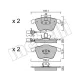 Колодки гальмівні (передні) Audi A4 03-09/A6/A8 03-11/Seat Exeo 08-13 (+датчики)