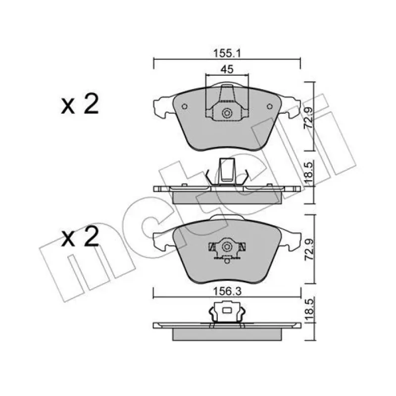 Колодки гальмівні (передні) Ford Focus/Mazda 3/Volvo C30/C70/S40/V50/Opel Vectra C 05-14/V40 12-