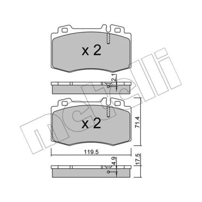 Колодки гальмівні (передні) MB C-class (W203)/E-class (W211)/S-class (W220) 00-09