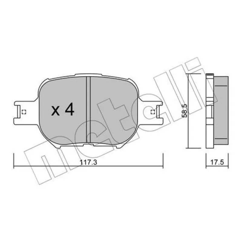 Колодки гальмівні (передні) Toyota Corolla 01-07/Matrix 02-04/Celica 99-05