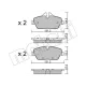 Колодки гальмівні передні METELLI 22-0664-0 для BMW 1 (E81/E87/E88) 2004-2013, BMW 2 (F45) 2014-2018, 131.2x53.2 мм