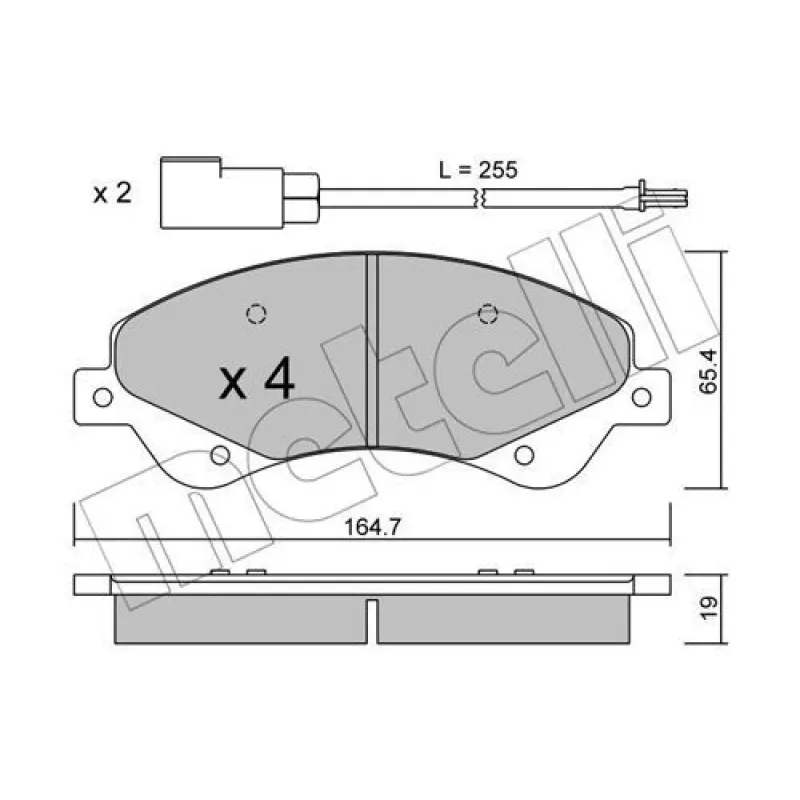 Колодки гальмівні (передні) Ford Transit 06-14/Transit Connect 06-13 (+датчики)
