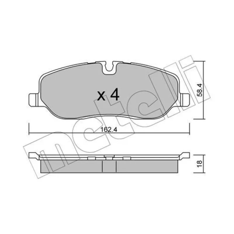 Колодки гальмівні передні METELLI 22-0693-0 для Land Rover Discovery III/IV, Range Rover III/Sport I