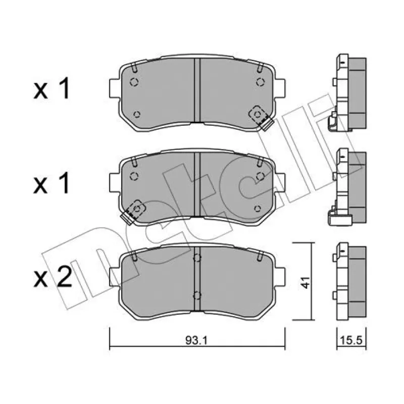 Колодки гальмівні (задні) Hyundai Accent/i30 05-12/Kia Cee'd/Rio/Sportage 04-