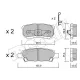 Колодки гальмівні (задні) Mitsubishi Outlander/Lancer 03-/Jeep Compass/Patriot/Dodge Avenger 06-