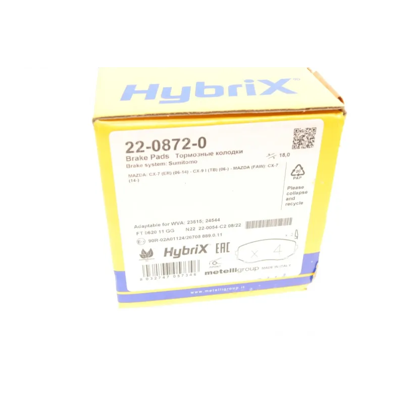 Колодки гальмівні (передні) Mazda CX-7/CX-9/Mitsubishi L200/Pajero Sport 06-