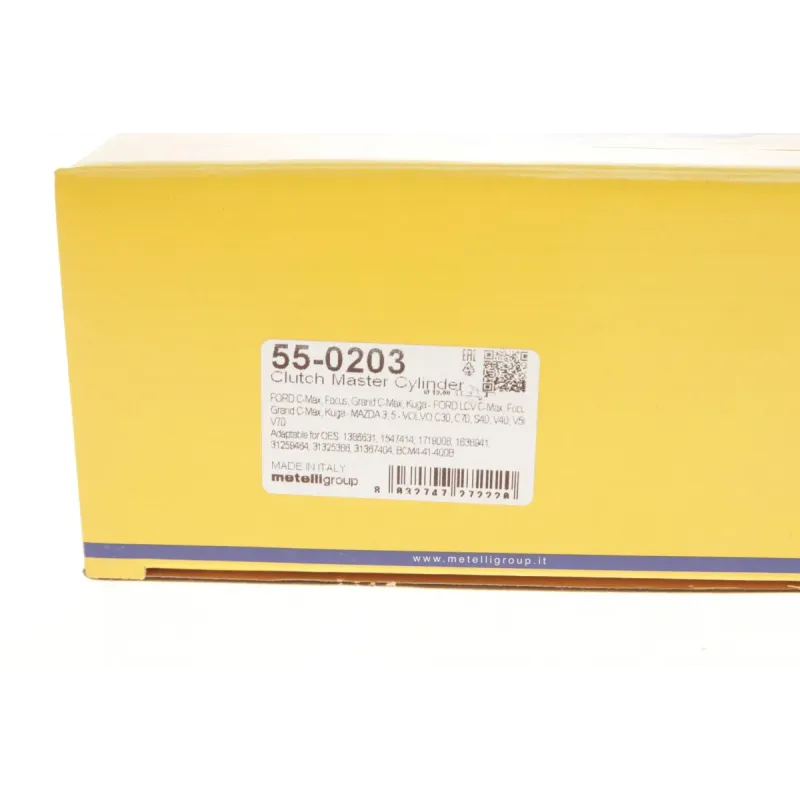 Головний циліндр зчеплення METELLI 55-0203 для Ford Focus II/III, C-Max, Kuga, Mazda 5, Volvo C30/S40/V50, діаметр 19 мм