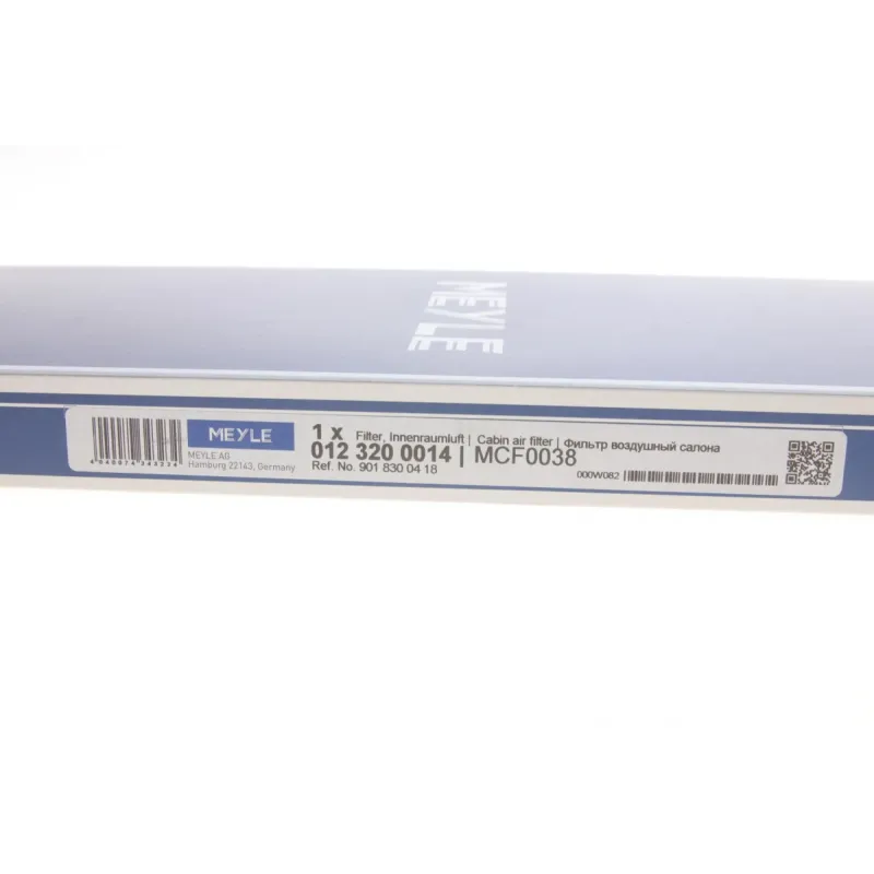 Фільтр салону MEYLE 012 320 0014 вугільний для Mercedes-Benz Sprinter, Volkswagen LT 1995-2006, 380x159x27 мм