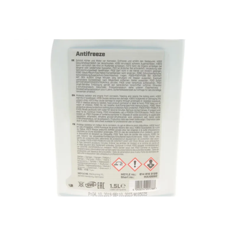 Антифриз MEYLE G11 синій 1.5л (014 016 9100) без нітритів ASTM D3306