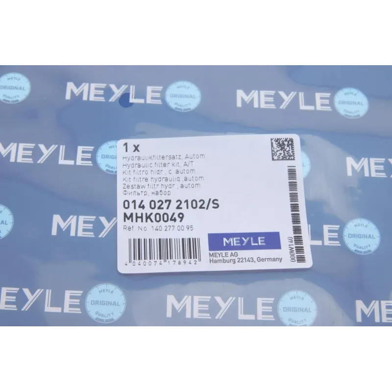 Фільтр АКПП MEYLE 014 027 2102/S для Chrysler 300 C, Dodge Nitro, Jeep Grand Cherokee, тип W5A 900