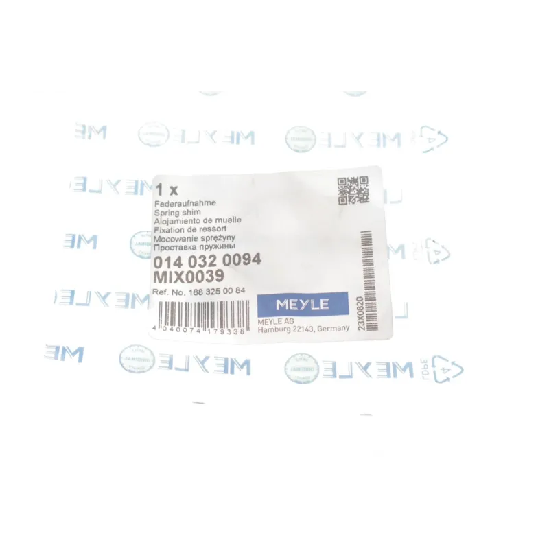 Проставка пружини задня MEYLE 014 032 0094 для Mercedes-Benz A-Class W168 1997-2004, висота 25 мм