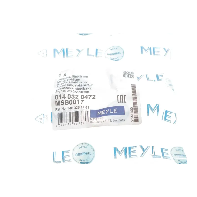 Втулка стабілізатора заднього MEYLE 014 032 0472 для Mercedes-Benz S-Class W140 1991-1998 (d=17mm)