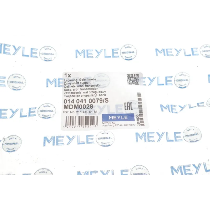 Підшипник підвісний MEYLE 014 041 0079/S для Mercedes-Benz E-Class W210/W211, S-Class W220, діаметр 30 мм