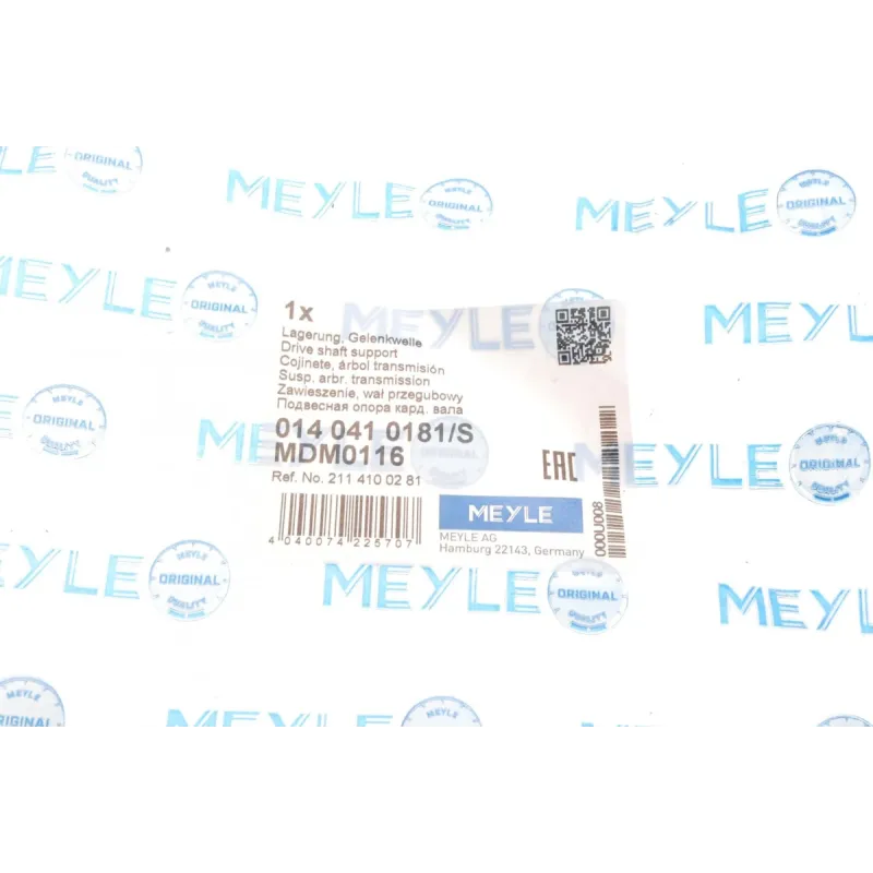 Підшипник підвісний MEYLE 014 041 0181/S для Mercedes-Benz E-Class W211, CLS C219 (d=30mm, посередині)