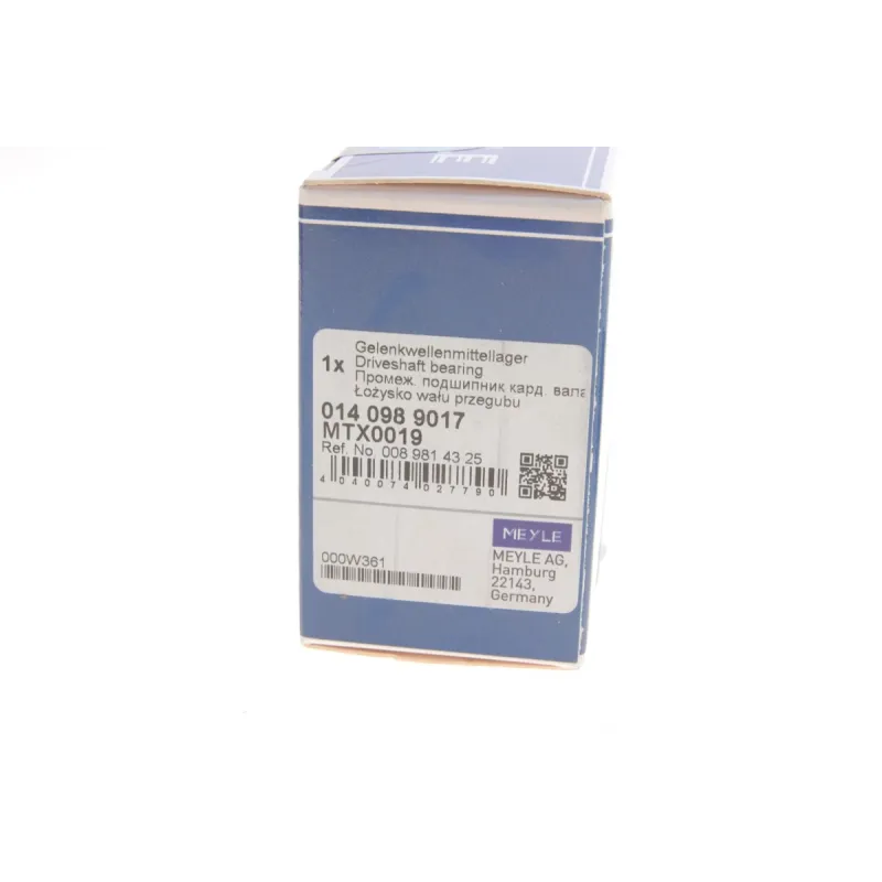 Підшипник кульовий MEYLE 014 098 9017 (30x55x13 мм) для BMW 1 (E81) 118i 2006-2012