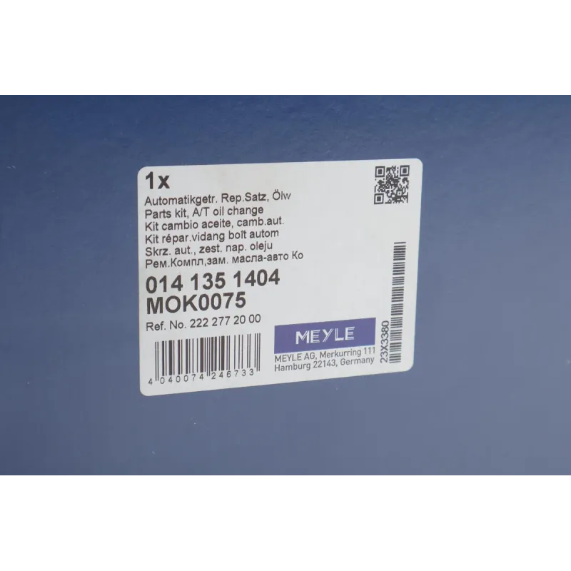 Комплект для заміни оливи АКПП MB (722.9, 7G-TRONIC +, K7C 1000, K7X 1000, W7B 700, W7C 1000, W7C)