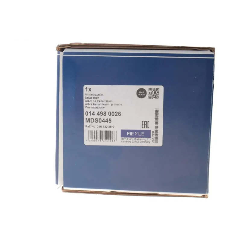 Піввісь права MEYLE 014 498 0026 для Mercedes-Benz A-Class W176, B-Class W246 2011-2018 (30x27z/505mm)