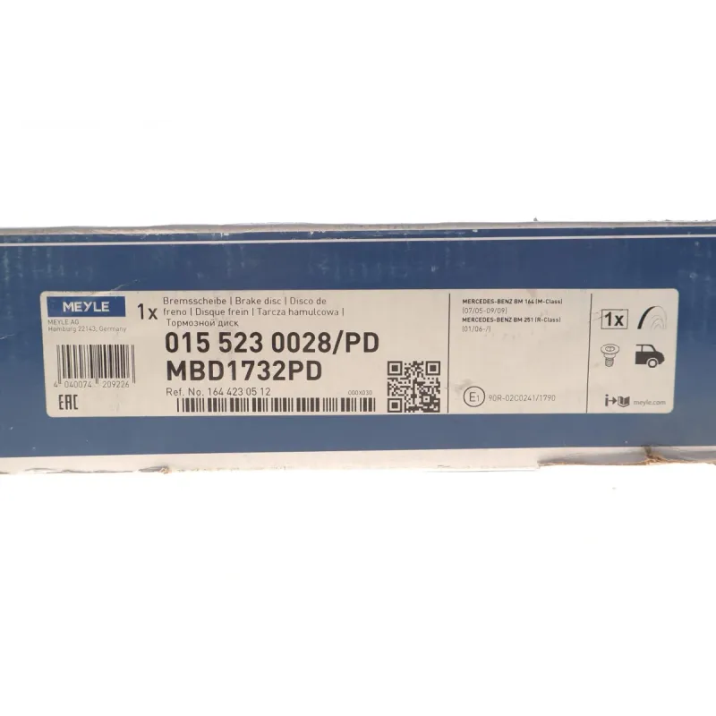 Диск гальмівний задній MEYLE 015 523 0028/PD для Mercedes-Benz M-Class W164, R-Class W251 2005-2011, 330x14 мм