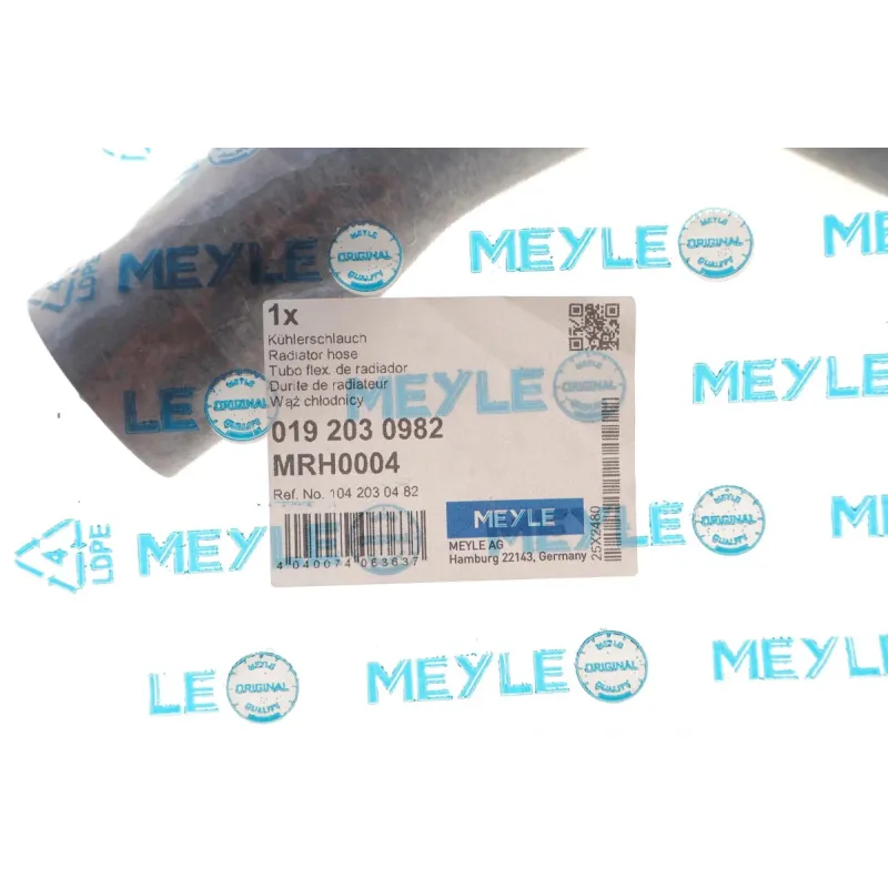 Патрубок системи охолодження MEYLE 019 203 0982 від двигуна до водяного насоса для Mercedes-Benz E-Class W124/W210