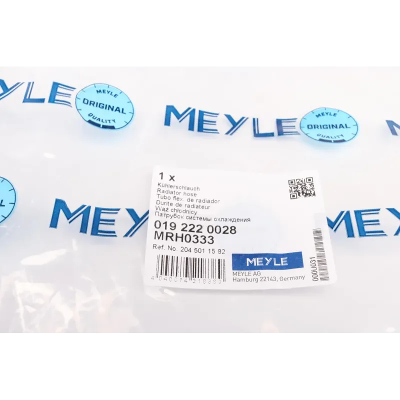 Патрубок системи охолодження MEYLE 019 222 0028 ліворуч зверху для Mercedes-Benz C-Class W204, E-Class W212