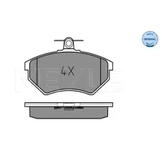 Колодки гальмівні передні MEYLE 025 201 6819 для VW Caddy II, Golf II-IV, Passat, 69.6x118.8x19.6 мм