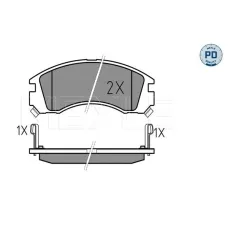 Колодки гальмівні передні MEYLE 025 213 6315/PD для Mitsubishi Outlander, Lancer, Pajero 1990-, Akebono, 15.7мм