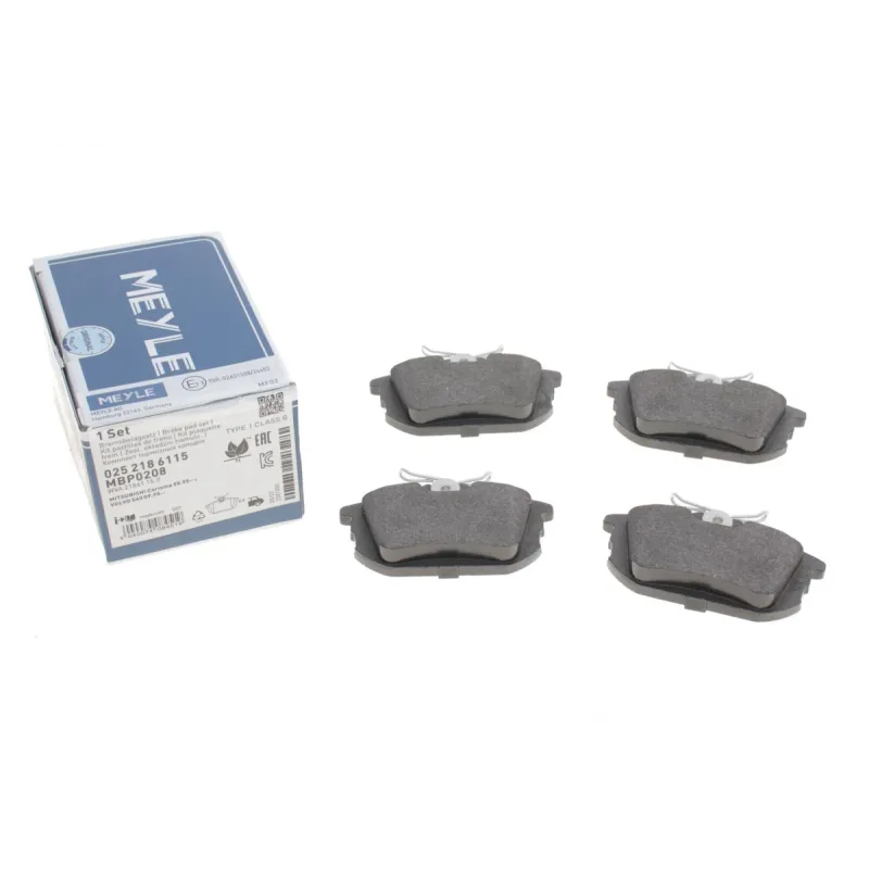 Колодки гальмівні задні MEYLE 025 218 6115 для Mitsubishi Carisma, Colt, Space Star, Volvo S40 1995-2012 (TRW, з датчиками)