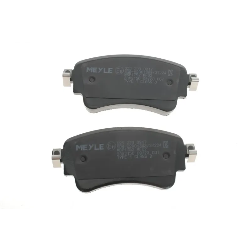 Колодки гальмівні задні MEYLE 025 223 0817 для Audi A4 B9, A5 F5, Q5 FY 2015-, 129.2x59.1x17.3 мм