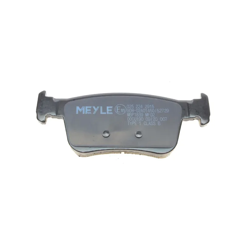 Колодки гальмівні задні MEYLE 025 224 2915 для Honda Civic X 2017-, 122.5x48.4x14.4 мм