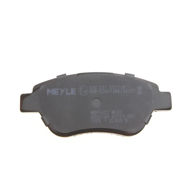 Колодки гальмівні передні MEYLE 025 237 0517/W для Fiat Doblo, Citroen Nemo, Peugeot Bipper 2008-, Bosch, 122.7x53.1x17.7 мм