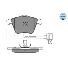 Колодки гальмівні (передні) Audi A3/Seat Leon/Skoda SuperB/VW Golf/Passat 03-15