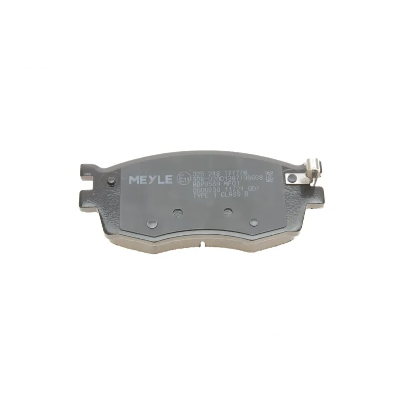 Колодки гальмівні передні MEYLE 025 243 1717/W для Kia Rio JB, Hyundai Accent MC 2005-2010, 129.6x55.9 мм