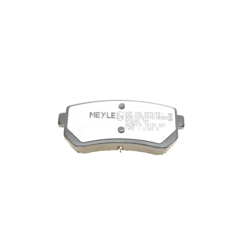 Колодки гальмівні задні MEYLE 025 243 2015/PD для Hyundai Accent, Kia Rio, Sportage (1.2-3.3) 2005-, 41.1x15.9x93.1 мм