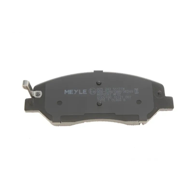 Колодки гальмівні передні MEYLE 025 243 5117/W для Hyundai Santa Fe, Kia Sorento, SsangYong Korando, 156.7 мм